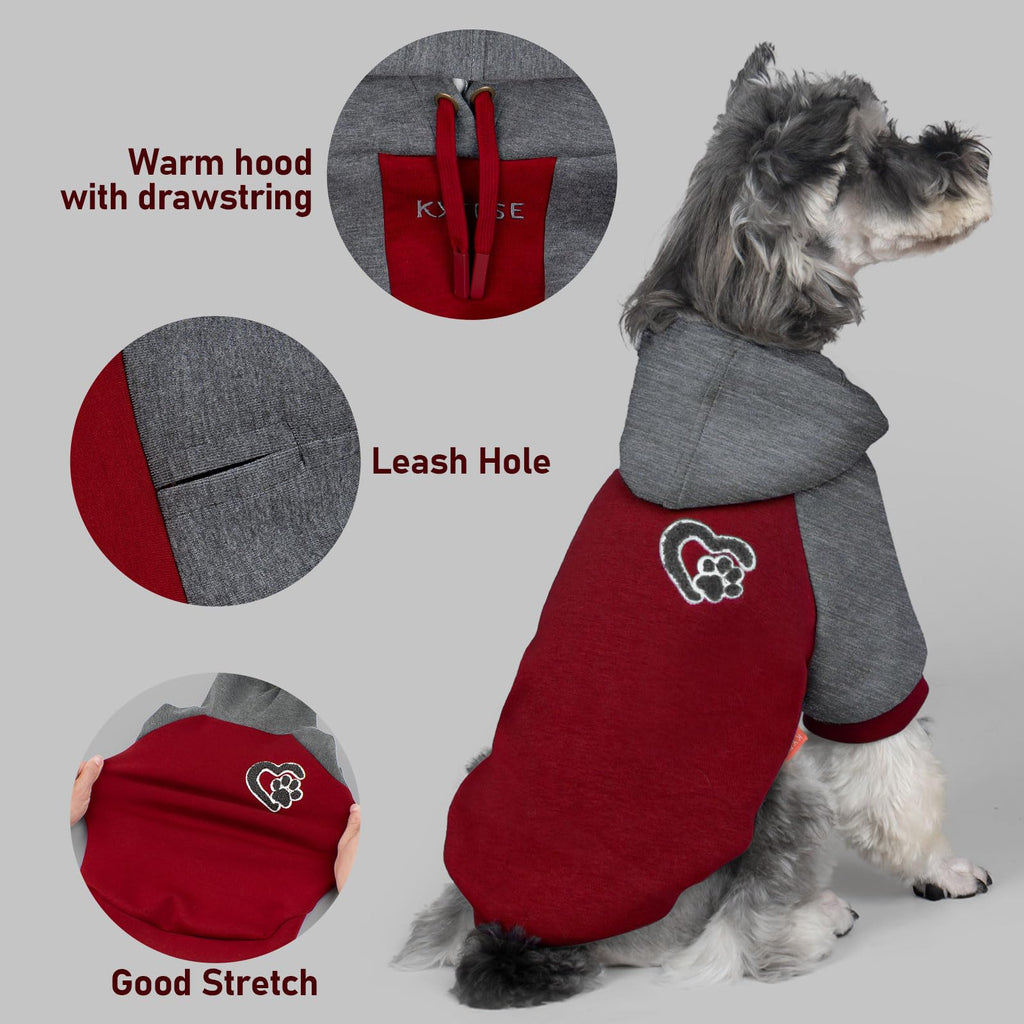 Premium Dog Hoodie Stretchy Pet Sweatshirt with Drawstring Soft Dog Clothes for Small Dogs Dogs Winter Coat for Cold Weather Warm Pet Clothes Comfort Cat Sweater Cat Coat with Leash Hole