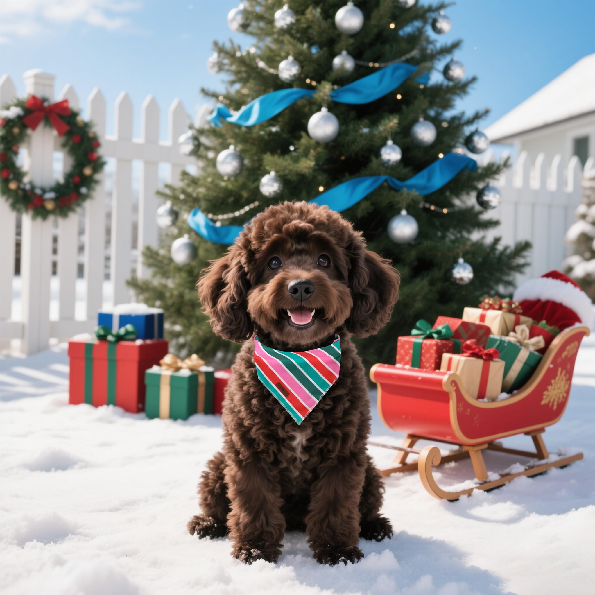 Paws Dog Bandana for Small Medium Large Dogs, Cat Kerchief Blue DOIT, Triangle Bibs Scarf for Girl or Boy