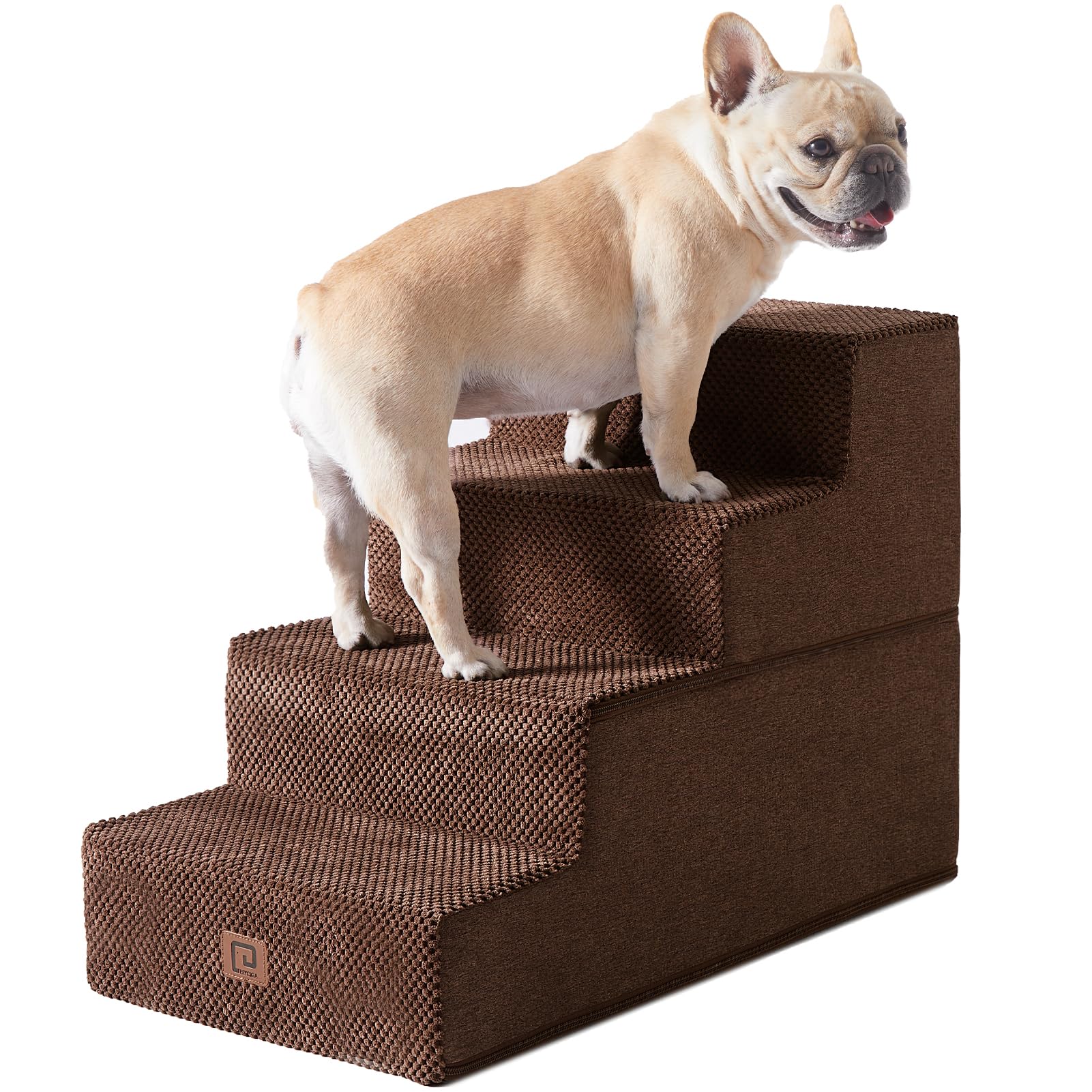 Dog Steps for Bed, Pet Steps for Small Dogs and Cats, Non-Slip Balanced Pet Ramp Indoor