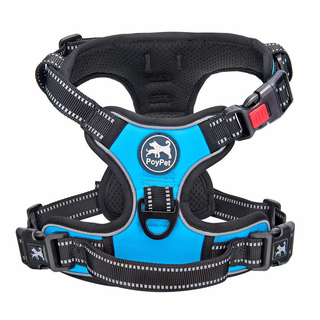 Premium Quality No Pull Dog Harness, No Choke Front Lead Dog Reflective Harness, Adjustable Soft Padded Pet Vest with Easy Control Handle for Small to Large Dogs