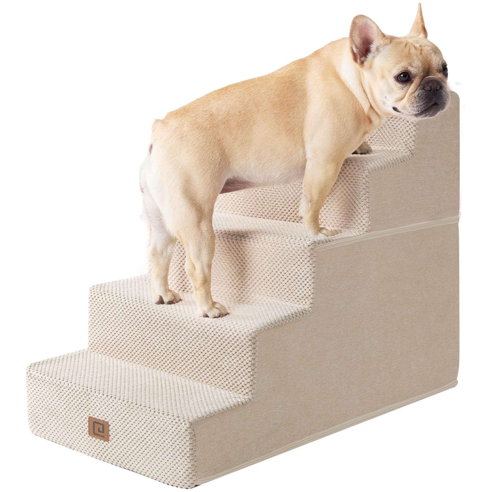 Dog Steps for Bed, Pet Steps for Small Dogs and Cats, Non-Slip Balanced Pet Ramp Indoor