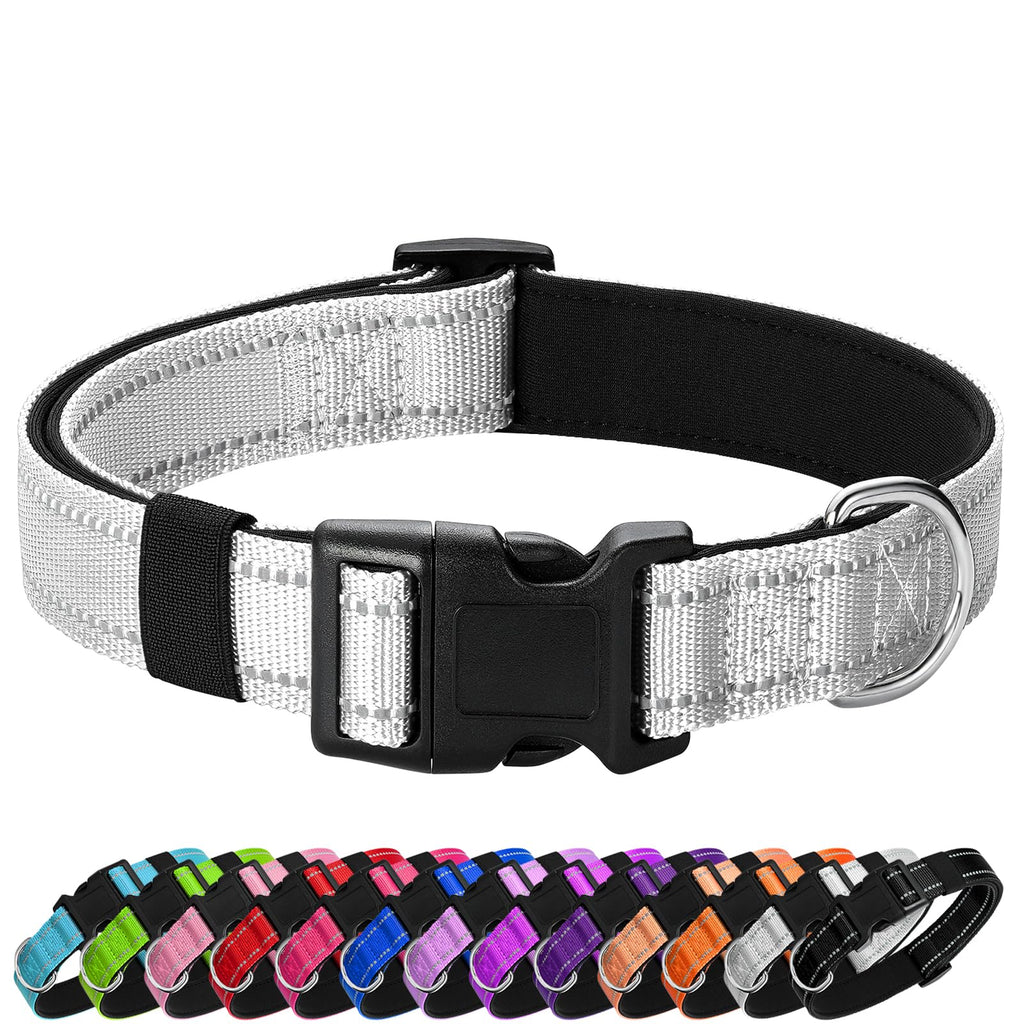 Reflective Dog Collar Padded with Soft Neoprene Breathable Quick Release Basic Dog Collars