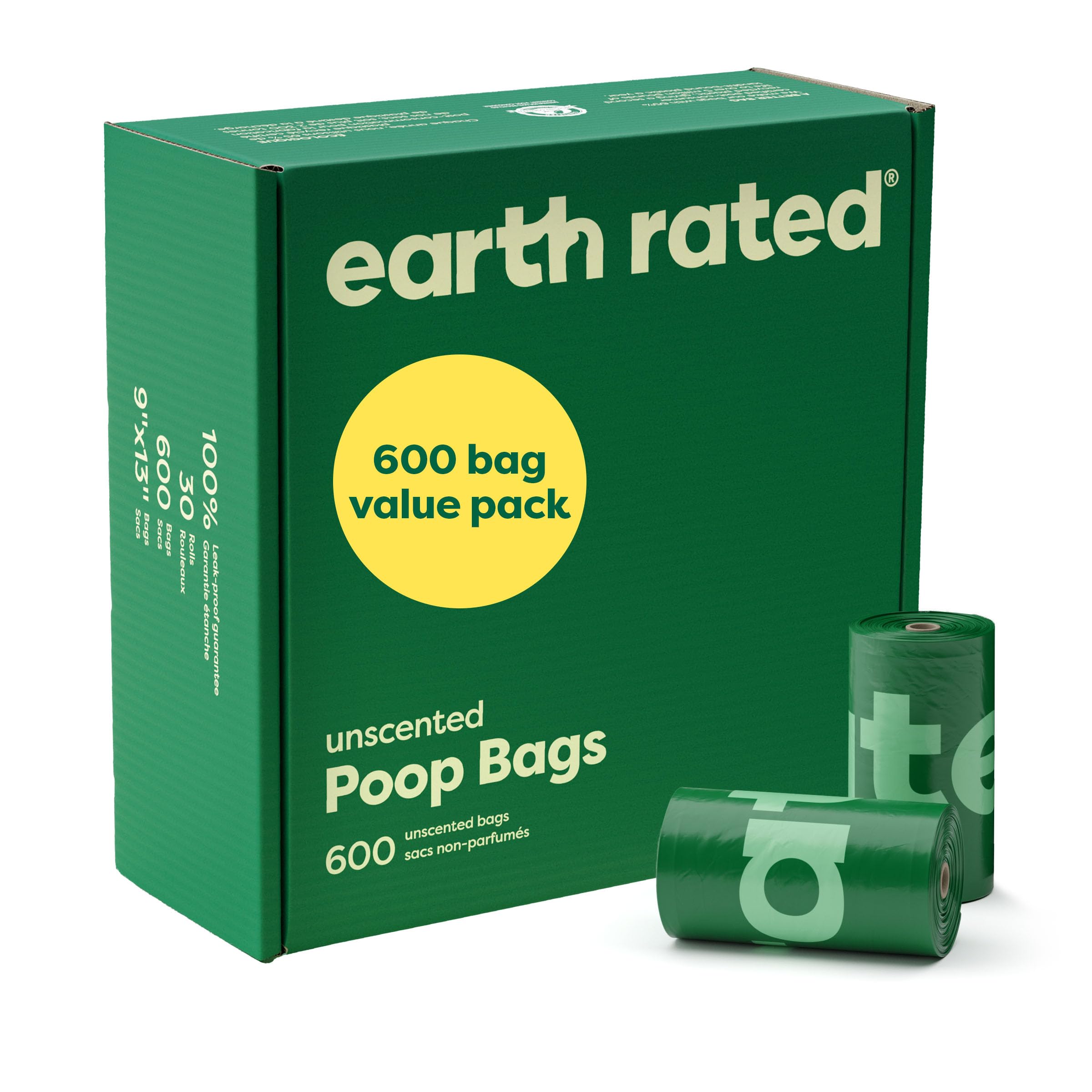 Earth Rated Poop Bags for Dogs, Guaranteed Leak Proof and Extra Thick Waste Bag Refill Rolls, Lavender Scented, 270 Bags