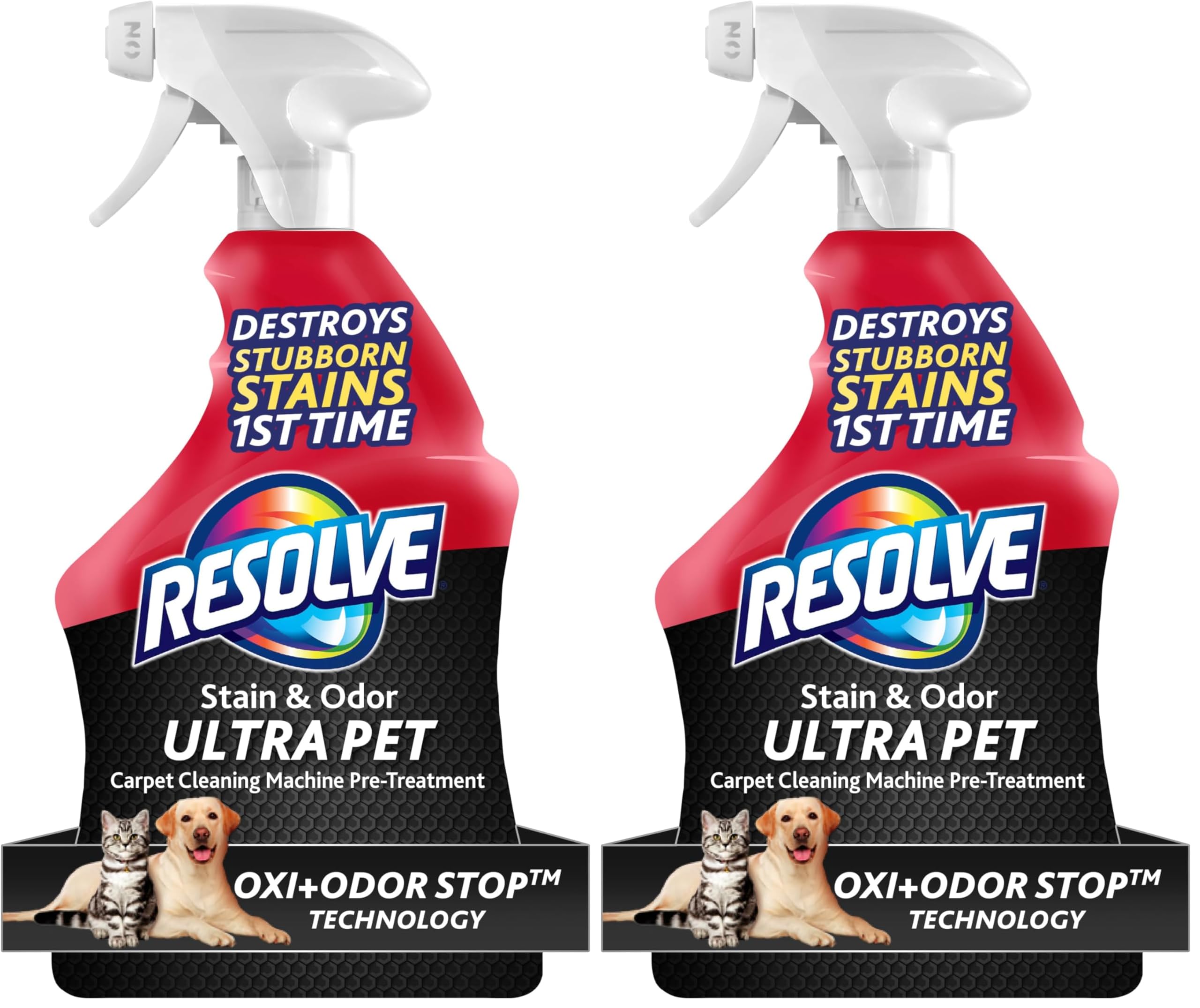 Resolve Ultra Pet Odor and Stain Remover Spray – Carpet Cleaner for Cat and Dog Urine and Poop, 32oz