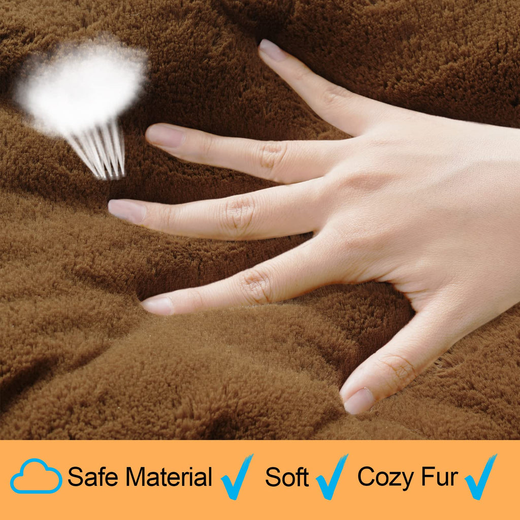 Dog Beds Crate Pad for Medium/Large Dogs Fit Metal,Ultra Soft, Washable & Anti-Slip Kennel Pad for Dogs Cozy Sleeping