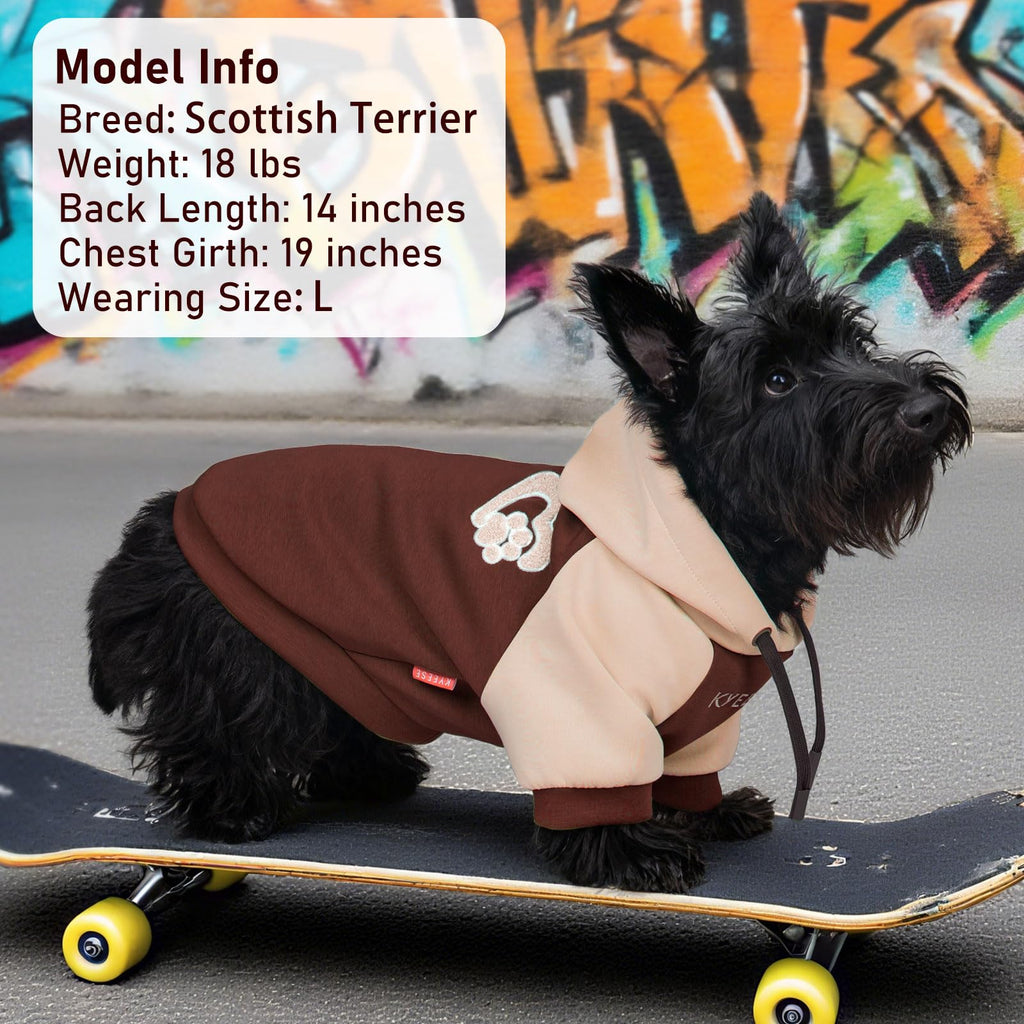 Premium Dog Hoodie Stretchy Pet Sweatshirt with Drawstring Soft Dog Clothes for Small Dogs Dogs Winter Coat for Cold Weather Warm Pet Clothes Comfort Cat Sweater Cat Coat with Leash Hole