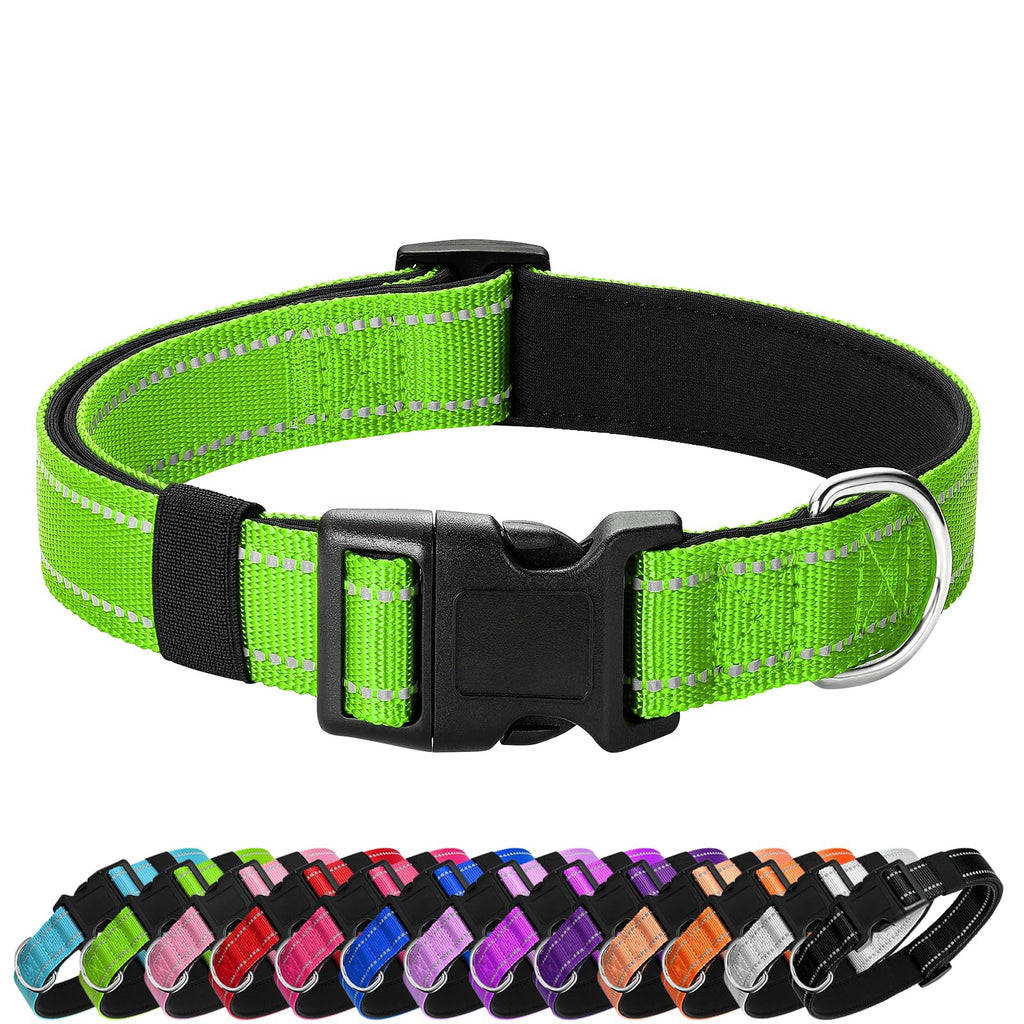 Reflective Dog Collar Padded with Soft Neoprene Breathable Quick Release Basic Dog Collars