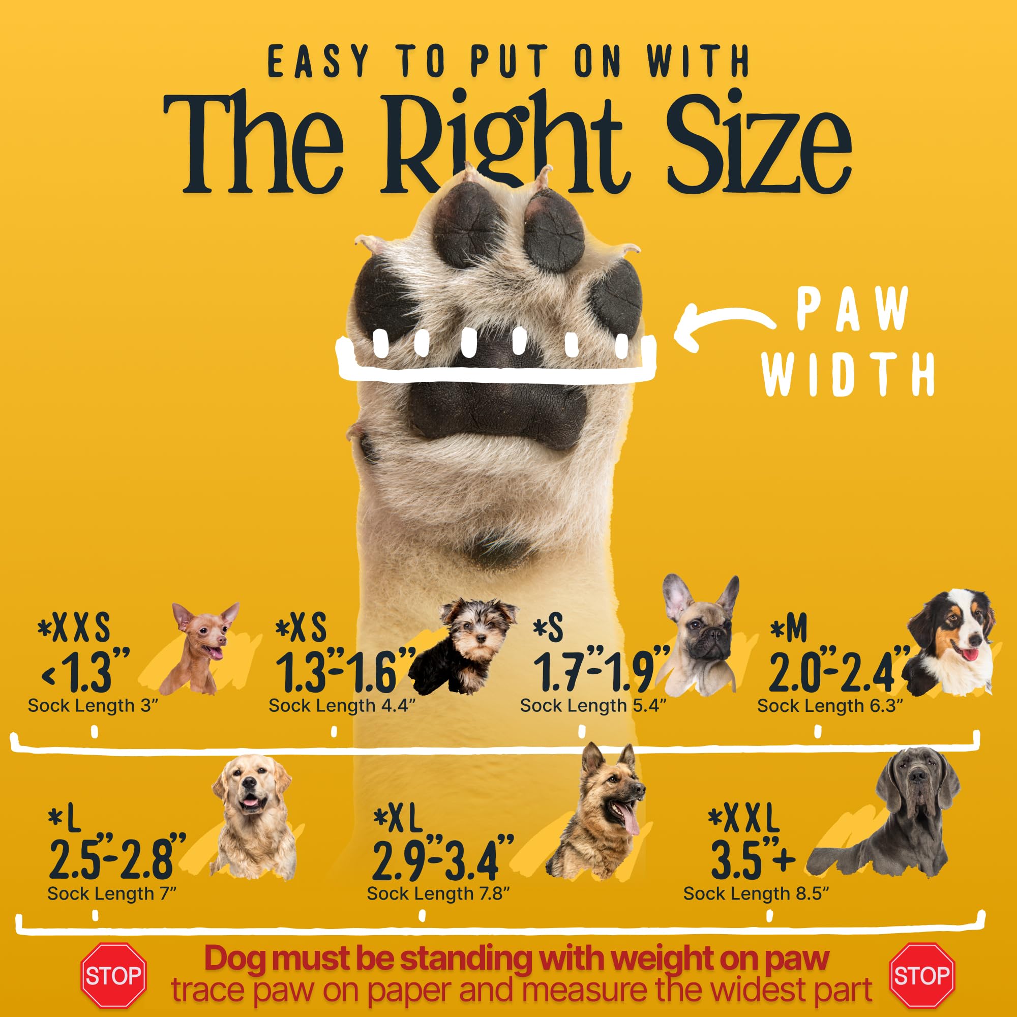 TigerToes Premium Non-Slip Dog Socks for Hardwood Floors - Extra-Thick Grip That Works Even When Twisted - Prevents Licking, Slipping, and Great for Dog Paw Protection