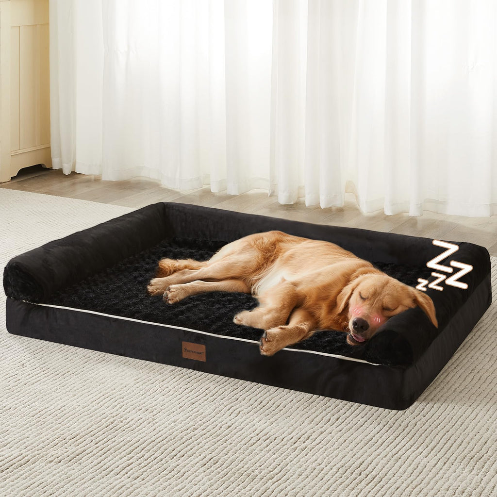 BFPETHOME Dog Beds for Large Dogs, Orthopedic Dog Bed for Medium Large Dogs,Big Waterproof Couch Pet Bed with Removable Washable Cover