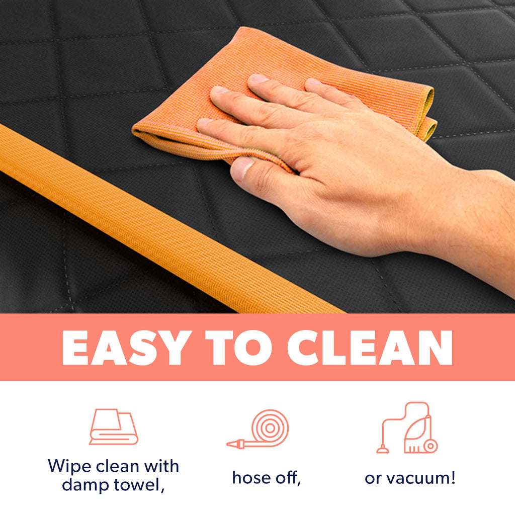 Standard Dog Car Hammock Back Seat Cover, Waterproof Backseat Cover Protector for Truck Bench Rear of Sedans or SUVs, Essential Pet Supplies Vacuum or Wipe Clean, Machine Washable