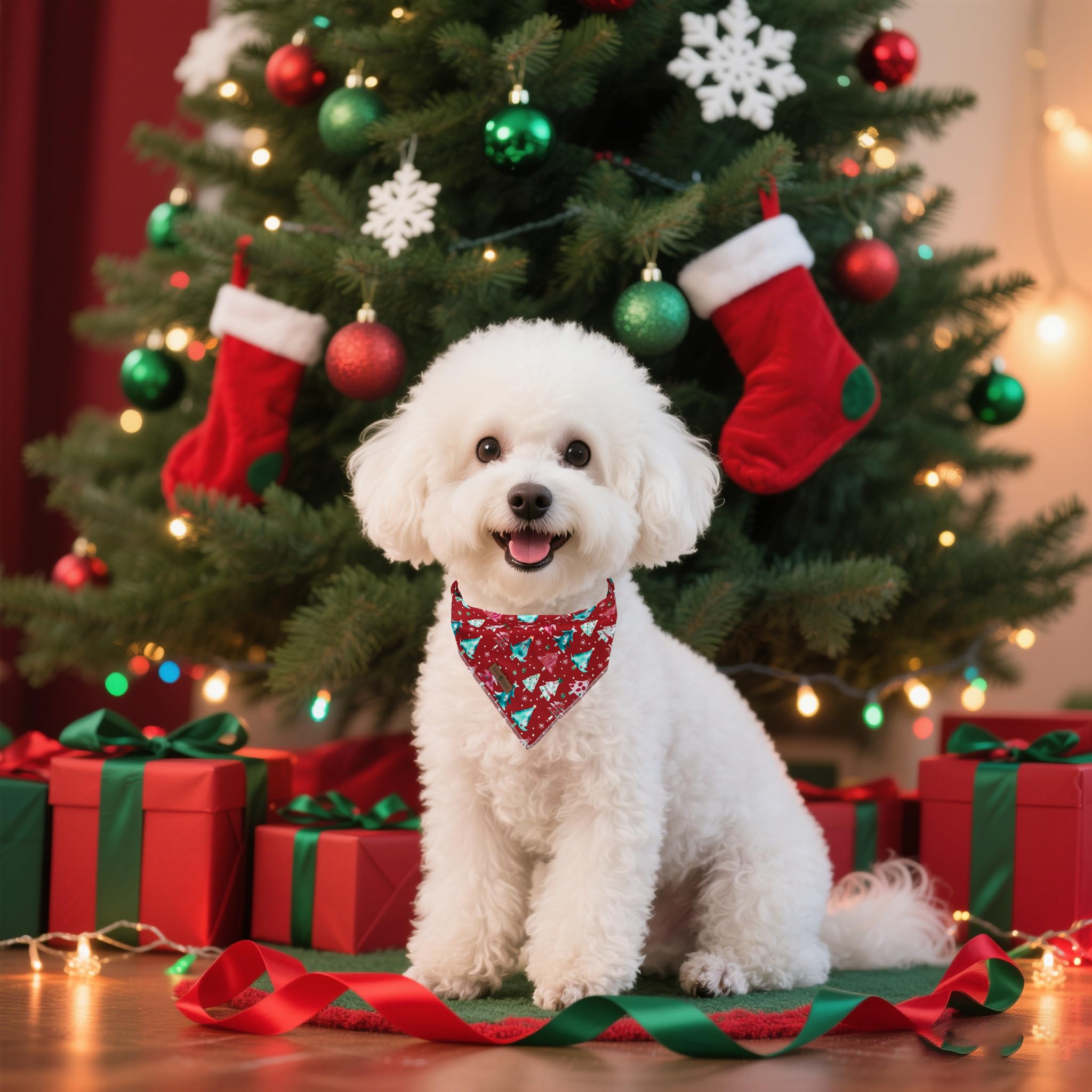 Paws Dog Bandana for Small Medium Large Dogs, Cat Kerchief Blue DOIT, Triangle Bibs Scarf for Girl or Boy