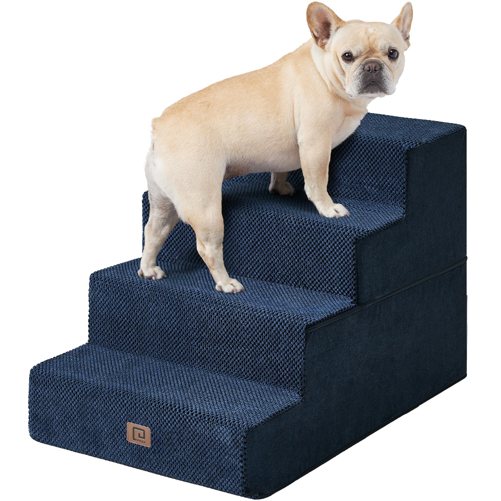 Dog Steps for Bed, Pet Steps for Small Dogs and Cats, Non-Slip Balanced Pet Ramp Indoor