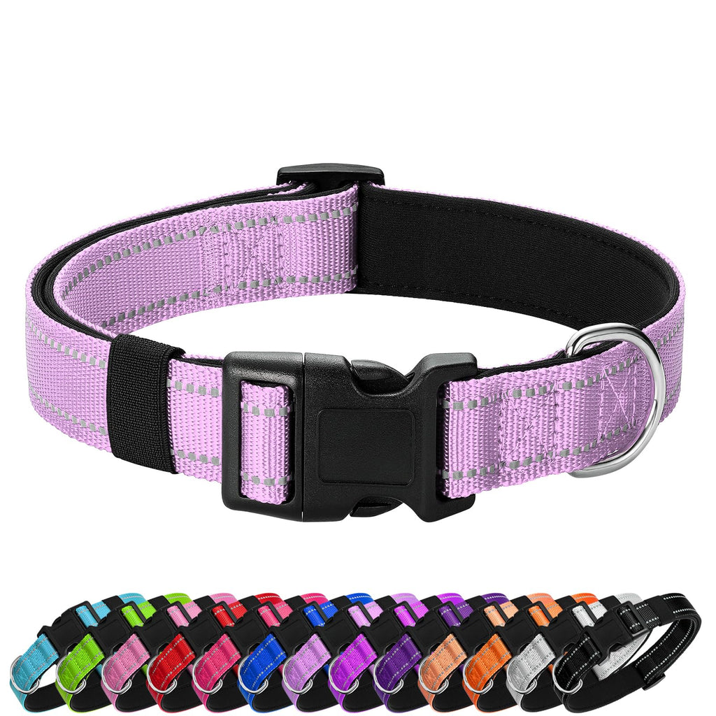Reflective Dog Collar Padded with Soft Neoprene Breathable Quick Release Basic Dog Collars