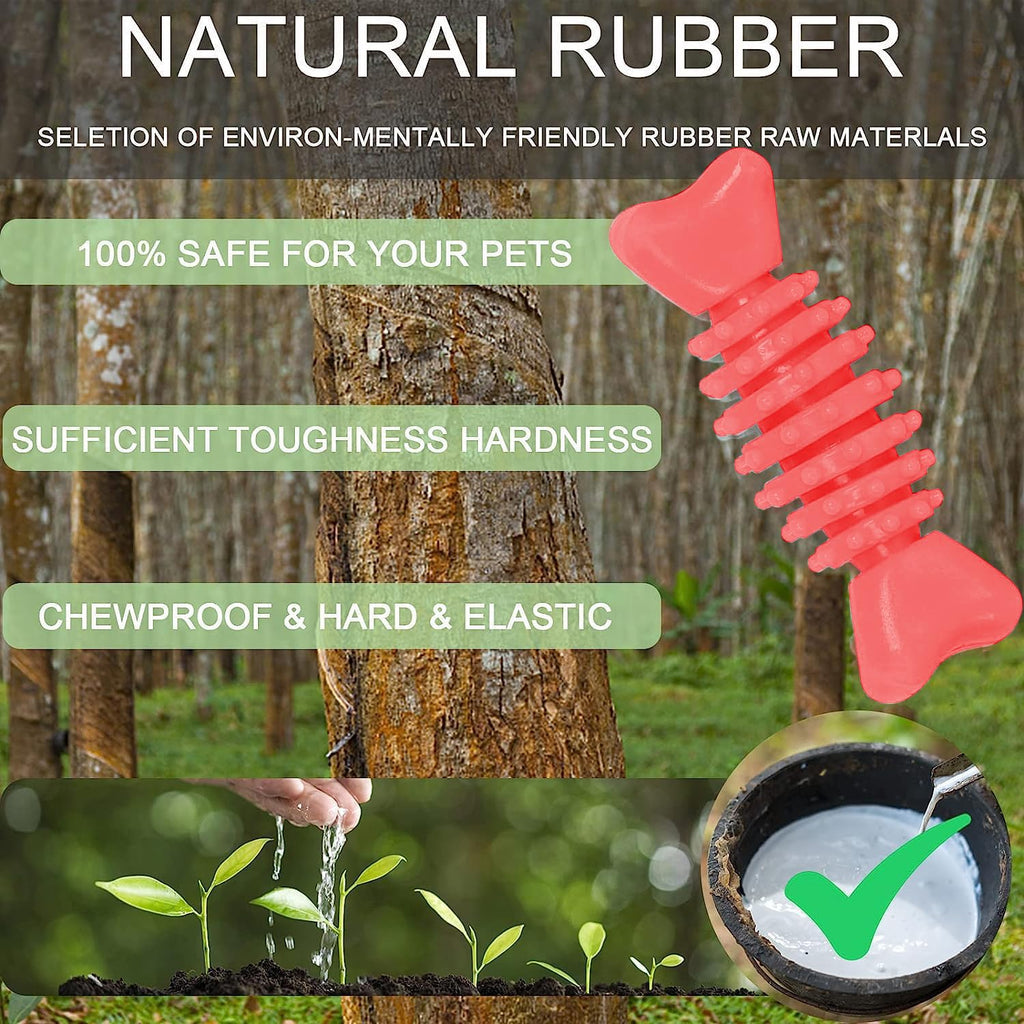 6 Pack Red Dog Chew Toys, Small Dog Teething Toys, Dental Health & Interactive Play