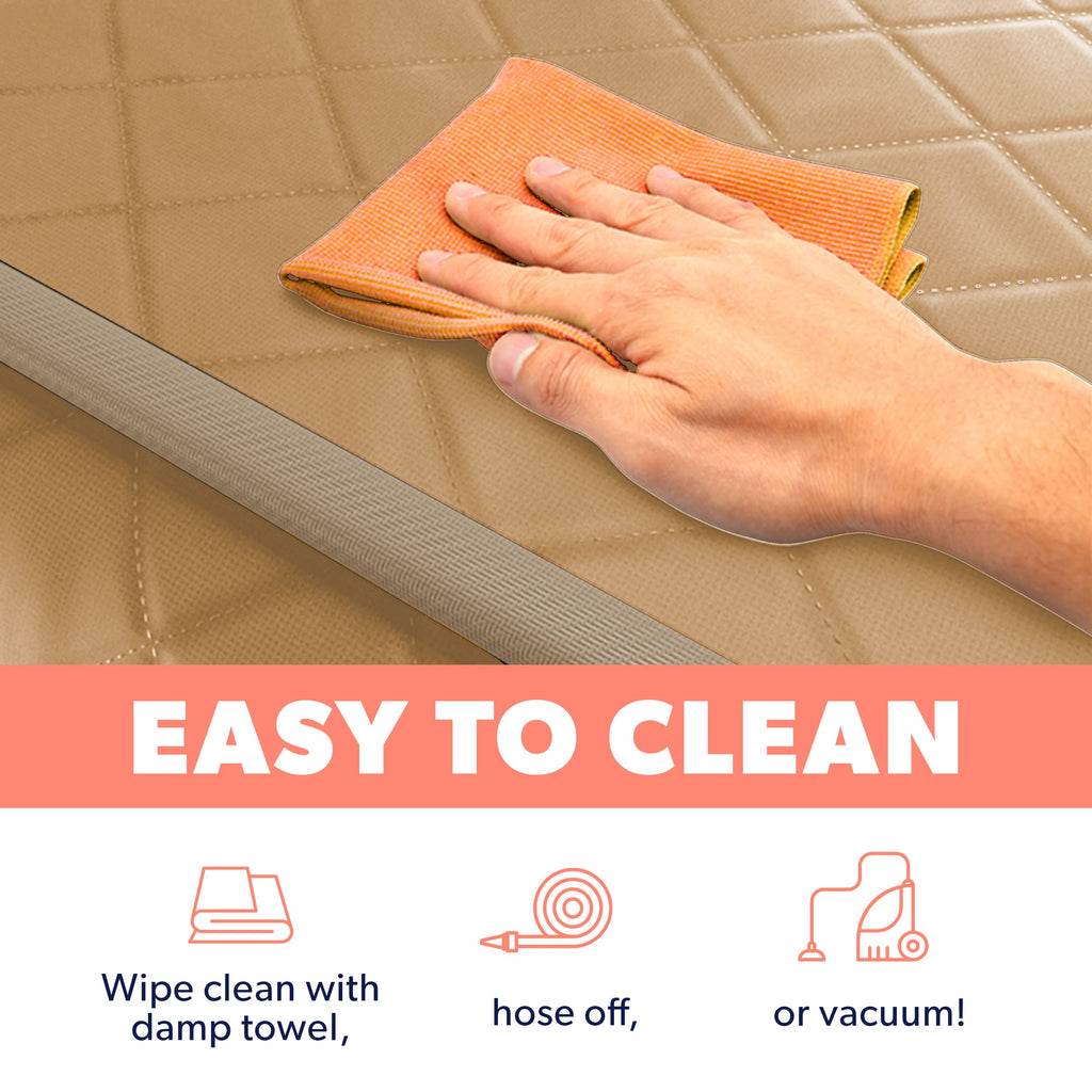 Standard Dog Car Hammock Back Seat Cover, Waterproof Backseat Cover Protector for Truck Bench Rear of Sedans or SUVs, Essential Pet Supplies Vacuum or Wipe Clean, Machine Washable