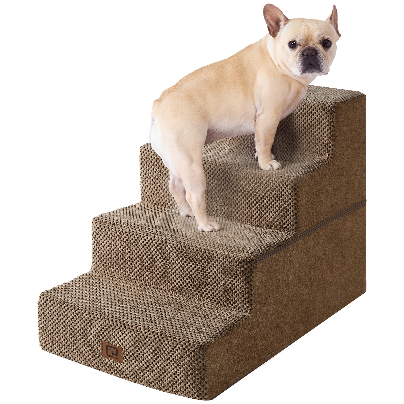 Dog Steps for Bed, Pet Steps for Small Dogs and Cats, Non-Slip Balanced Pet Ramp Indoor