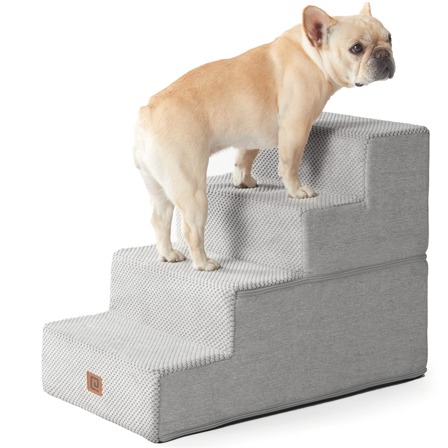 Dog Steps for Bed, Pet Steps for Small Dogs and Cats, Non-Slip Balanced Pet Ramp Indoor