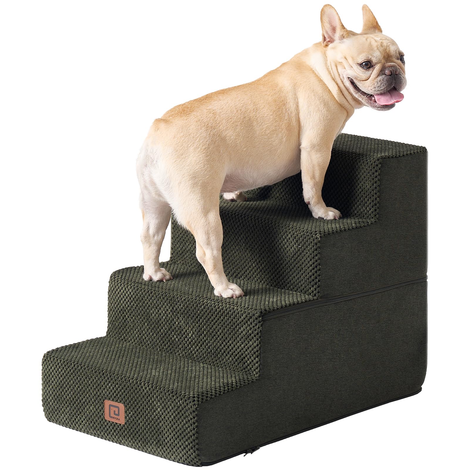 Dog Steps for Bed, Pet Steps for Small Dogs and Cats, Non-Slip Balanced Pet Ramp Indoor