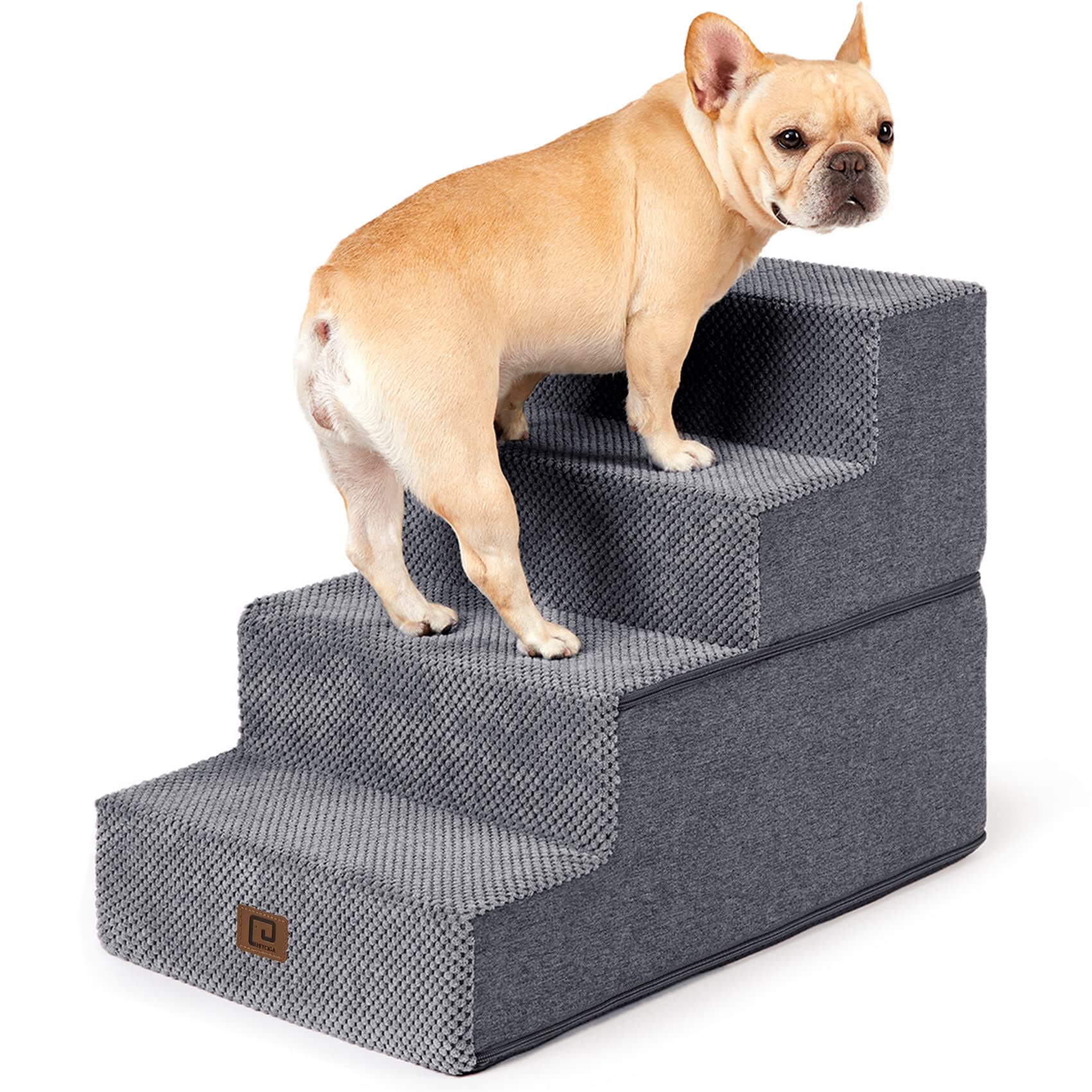 Dog Steps for Bed, Pet Steps for Small Dogs and Cats, Non-Slip Balanced Pet Ramp Indoor