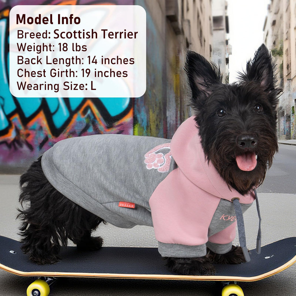 Premium Dog Hoodie Stretchy Pet Sweatshirt with Drawstring Soft Dog Clothes for Small Dogs Dogs Winter Coat for Cold Weather Warm Pet Clothes Comfort Cat Sweater Cat Coat with Leash Hole