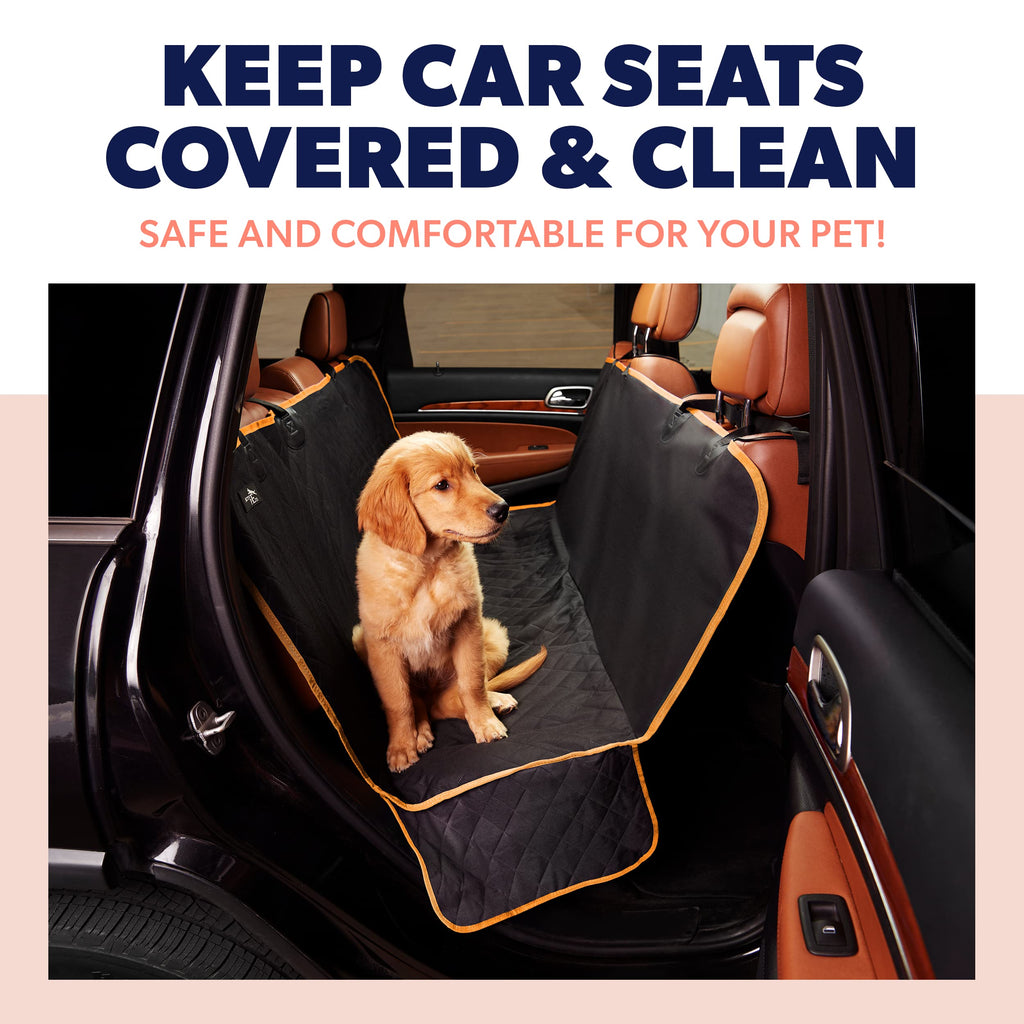 Standard Dog Car Hammock Back Seat Cover, Waterproof Backseat Cover Protector for Truck Bench Rear of Sedans or SUVs, Essential Pet Supplies Vacuum or Wipe Clean, Machine Washable
