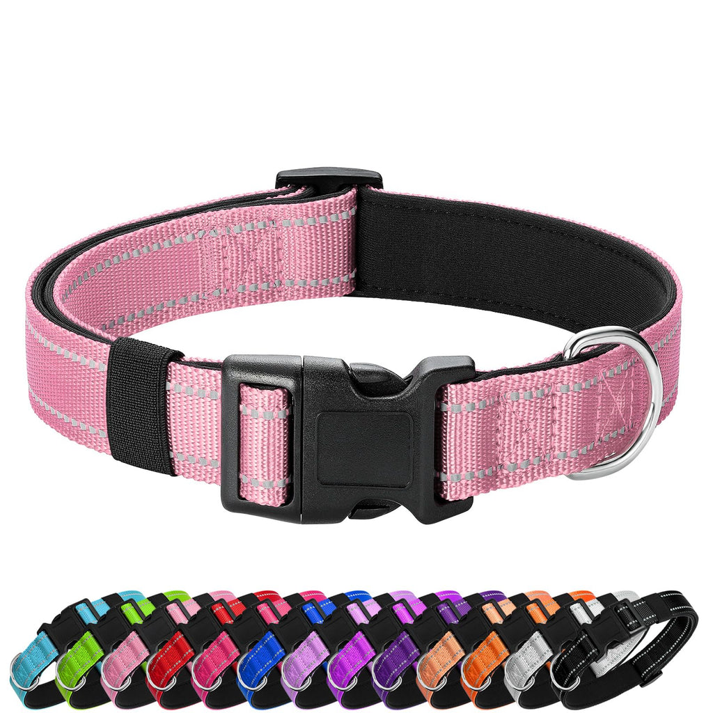 Reflective Dog Collar Padded with Soft Neoprene Breathable Quick Release Basic Dog Collars