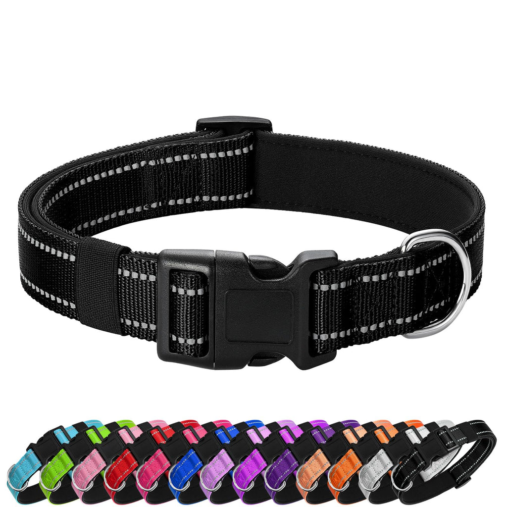 Reflective Dog Collar Padded with Soft Neoprene Breathable Quick Release Basic Dog Collars