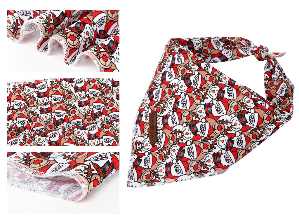 Paws Dog Bandana for Small Medium Large Dogs, Cat Kerchief Blue DOIT, Triangle Bibs Scarf for Girl or Boy