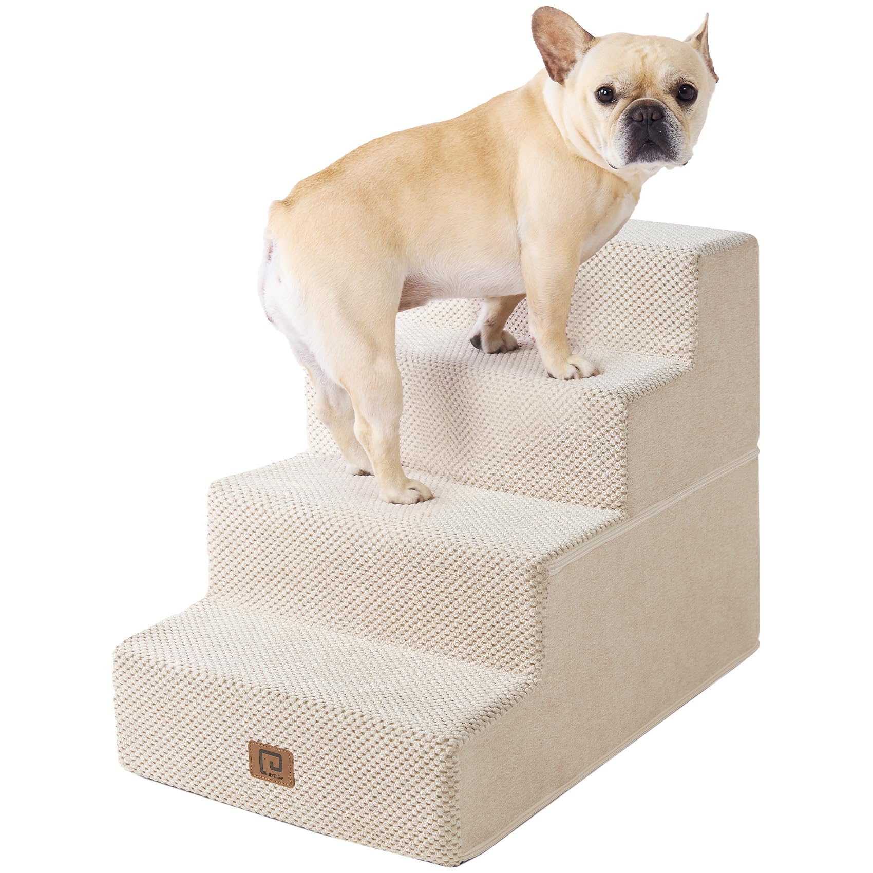Dog Steps for Bed, Pet Steps for Small Dogs and Cats, Non-Slip Balanced Pet Ramp Indoor