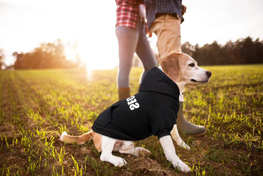 Security Dog Sweater Soft Brushed Fleece Clothes Hoodie Sweatshirt with Pocket Dog Sweaters