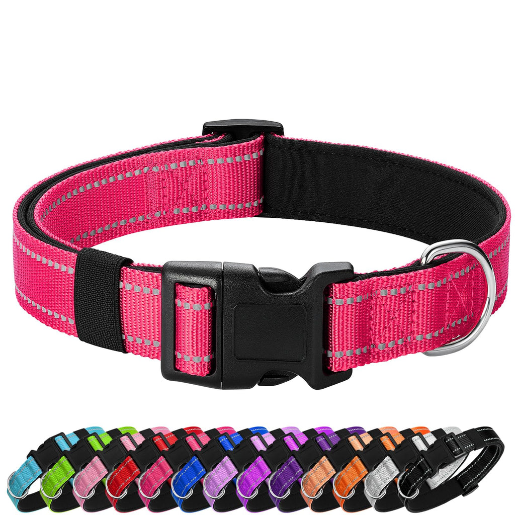Reflective Dog Collar Padded with Soft Neoprene Breathable Quick Release Basic Dog Collars