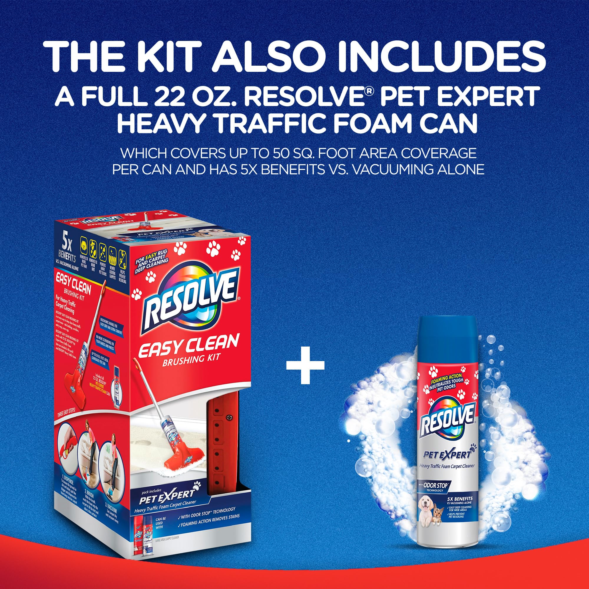 Resolve Ultra Pet Odor and Stain Remover Spray – Carpet Cleaner for Cat and Dog Urine and Poop, 32oz