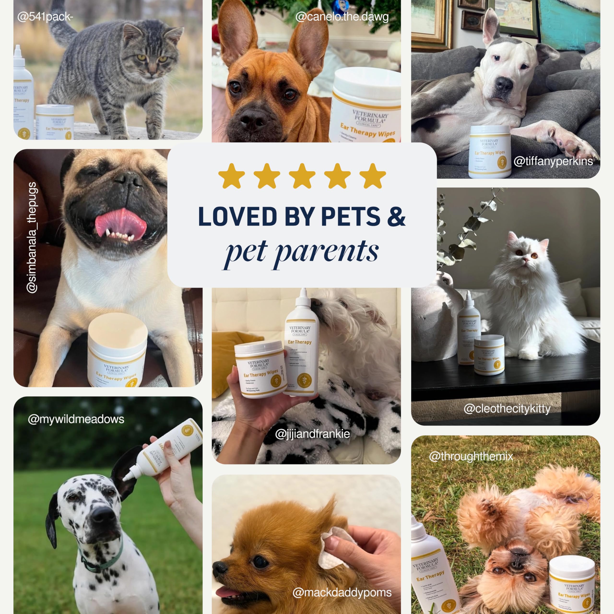 Veterinary Formula Clinical Care Ear Therapy, 8 oz. – Cat and Dog Ear Cleaner – Helps Soothe Itchiness and Clean The Ear Canal of Debris and Buildup